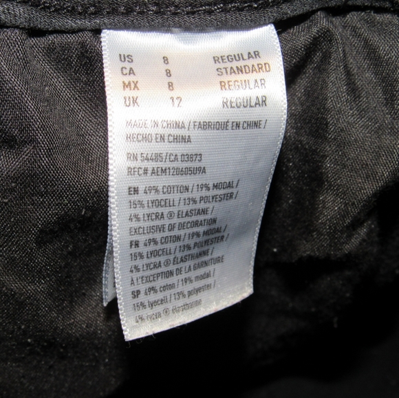 American Eagle Super Low Jegging distressed black size 8 - Picture 8 of 10